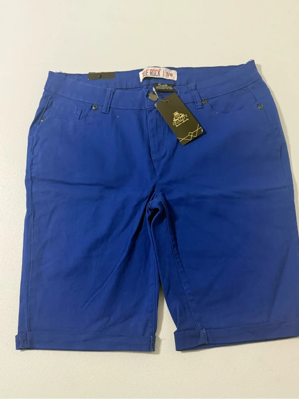 True Rock Men’s Royal Blue Cargo Shorts NWT Casual Cotton Blend